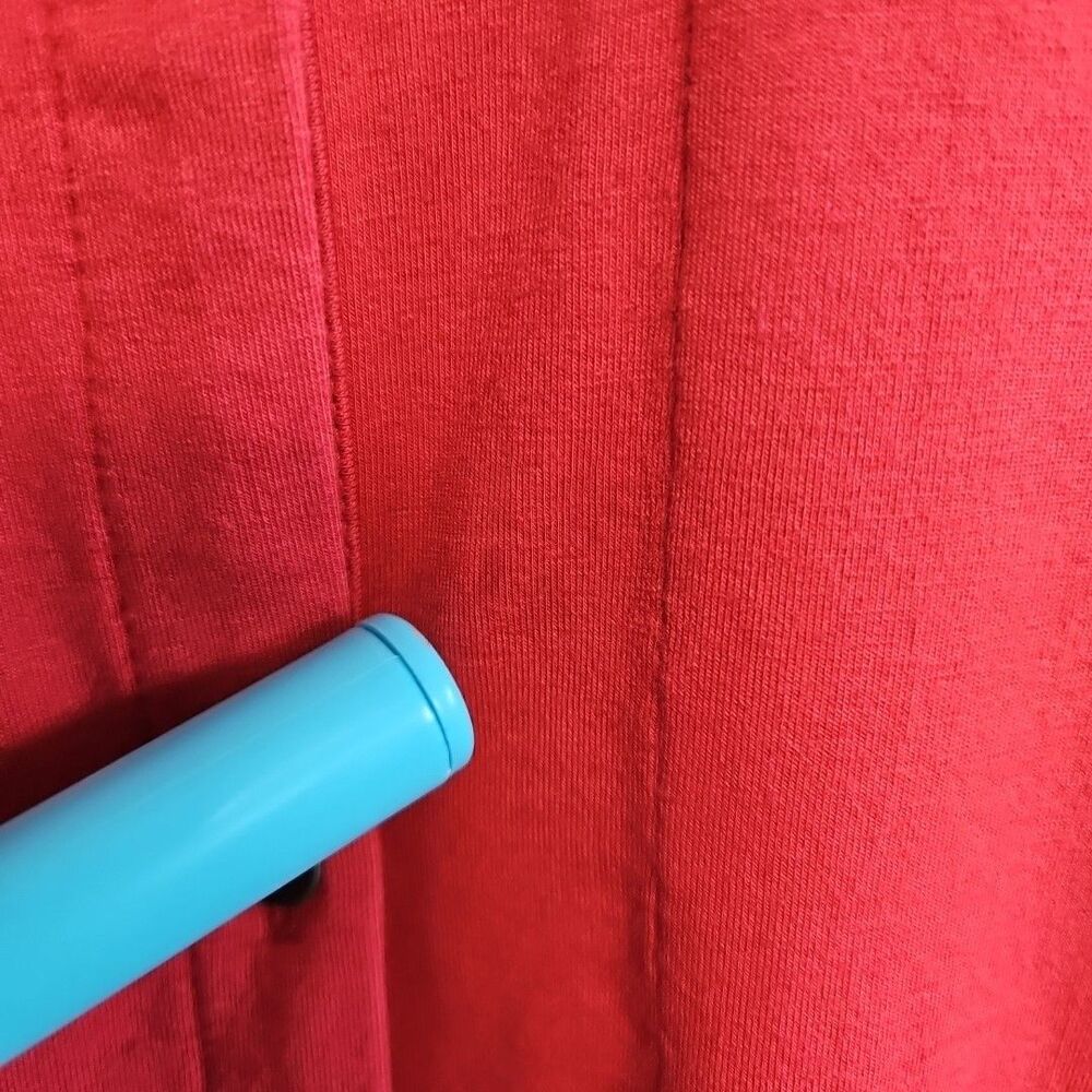 J. Jill Red Polo Shirt Dress w/ Pockets Pima Cotton Size MP (Medium Petite) - Picture 5 of 12